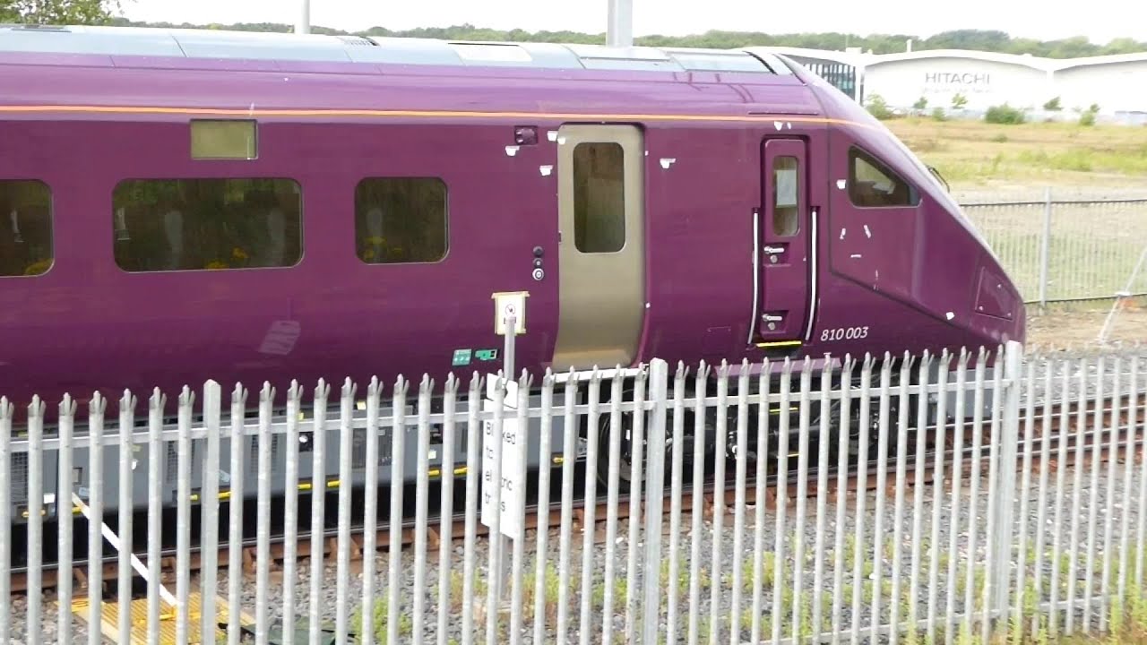 810 003 for East Midlands Railway leaving Hitachi Factory 31/7/24