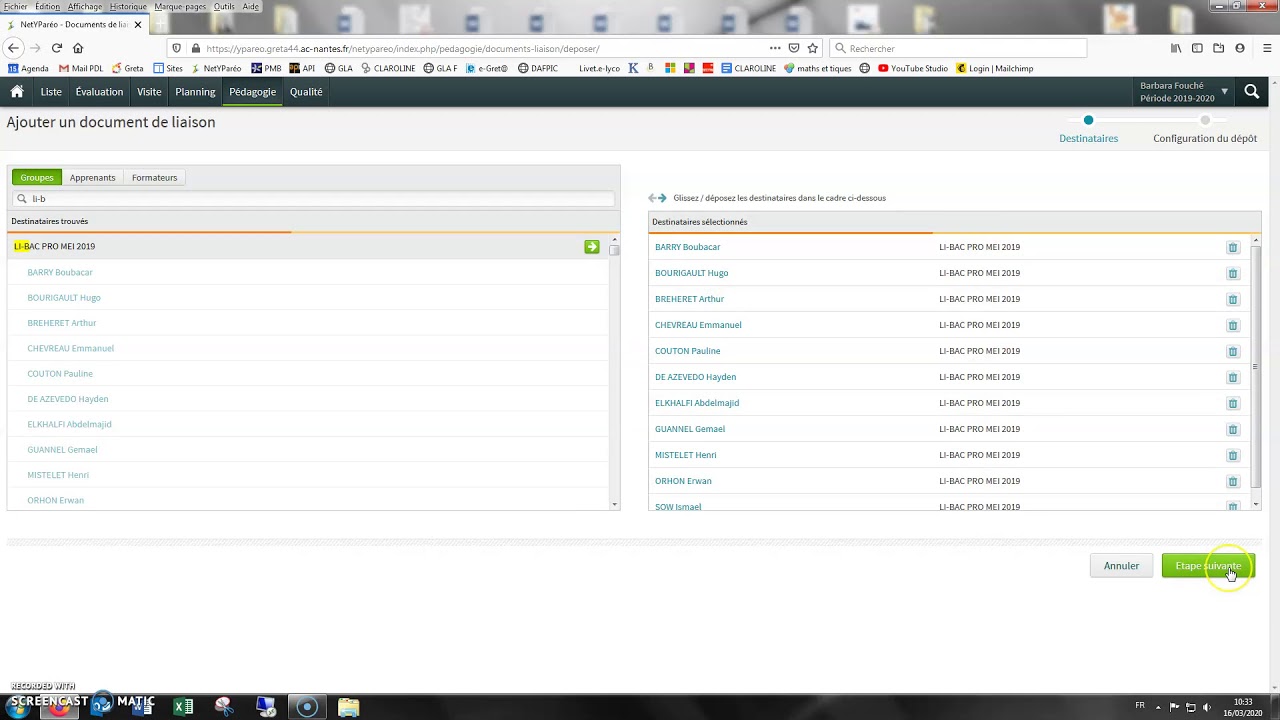 Netypareo mise en ligne de documents
