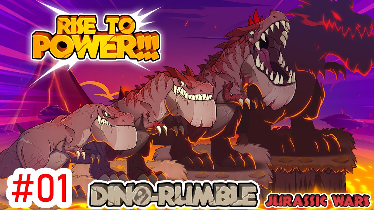 DINO RUMBLE - JURASSIC WARS E01: KING T-REX, CARNOTAURUS, TRICERATOPS, RAPTOR-DINO KING GAMES 231122