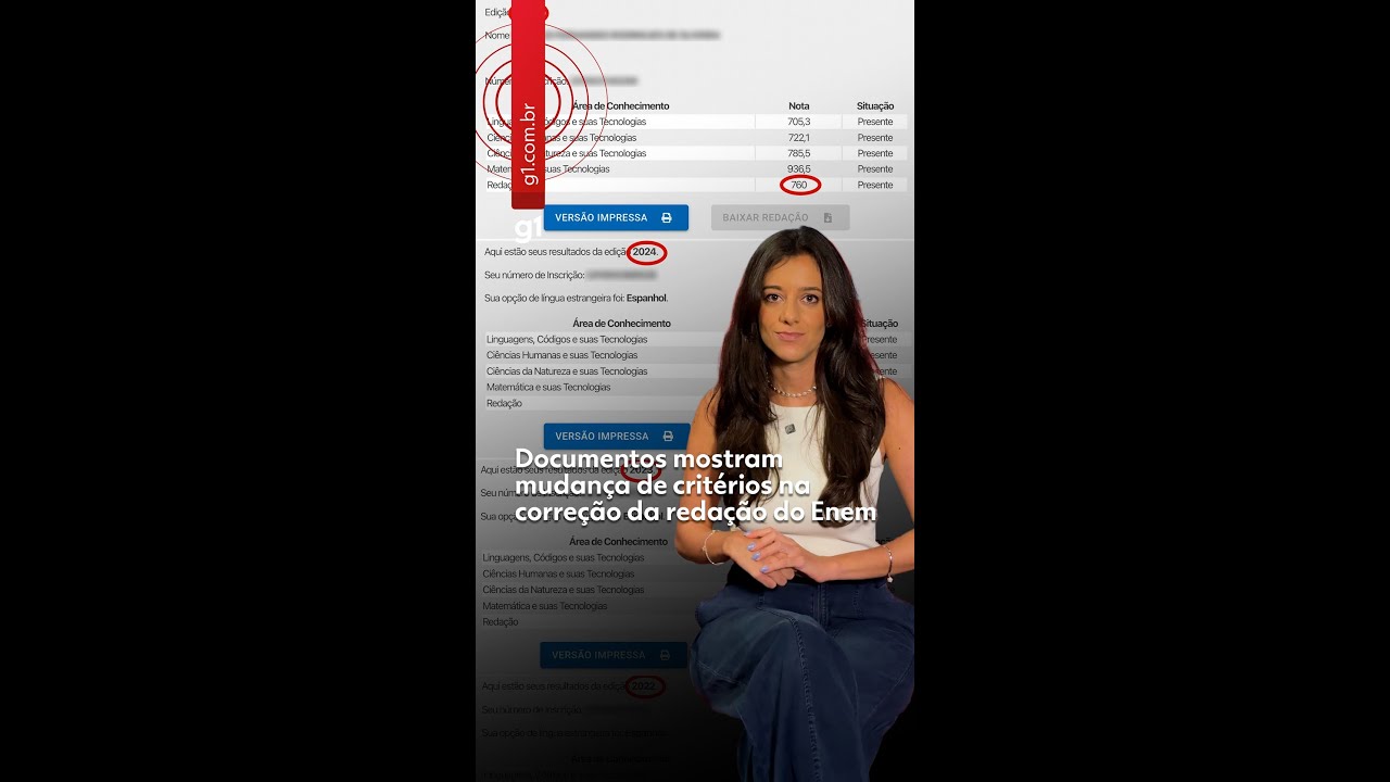EXCLUSIVO: Documentos mostram que correção da redação do Enem 2025 seguiu 'regras' diferentes