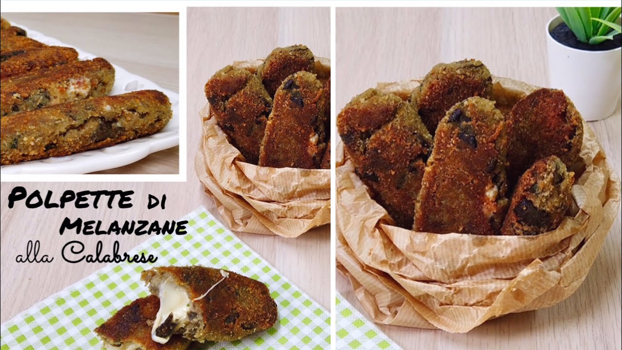 POLPETTE DI MELANZANE 🍆 Ricetta tipica Calabrese vegetariana EGGPLANT MEATBALLS