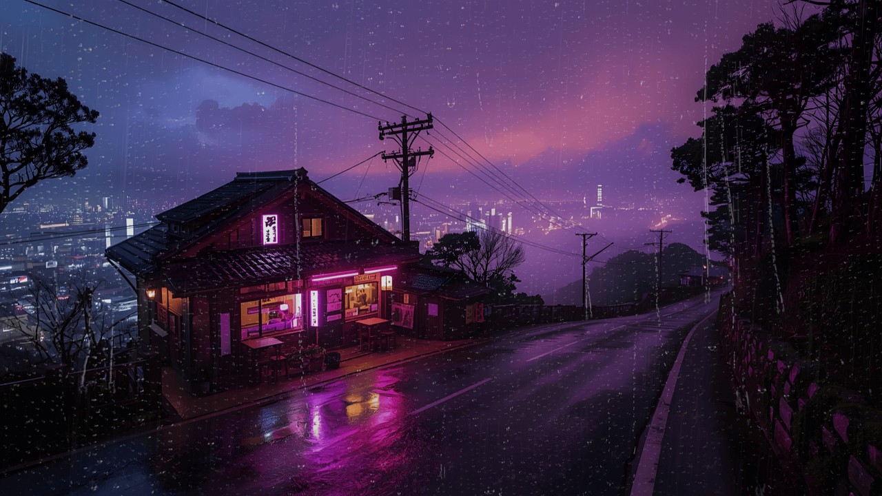 90s Tokyo Mountain Rain &mdash; Lofi Music for Deep Focus