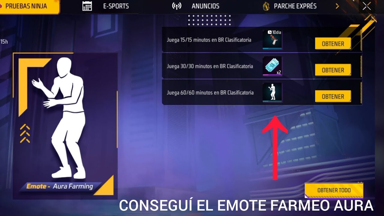 CONSEGUÍ el EMOTE FARMEO de AURA y GARENA me MANDÓ una PARED GLOO @GarenaFreeFireLATAM 