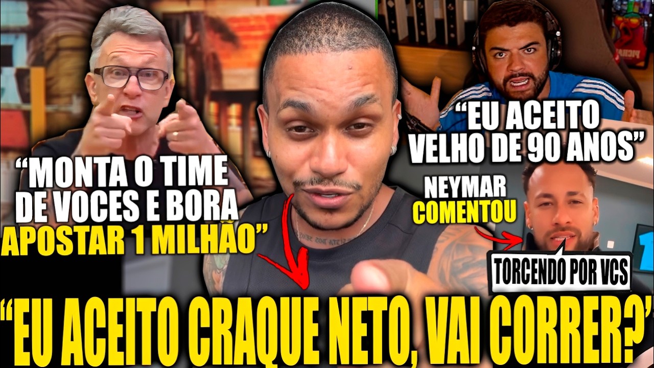 CRIS GUEDES E LUQUET4 ACEITARAM O DESAFIO DO CRAQUE NETO E NEYMAR COMENTOU SOBRE! KINGS LEAGUE