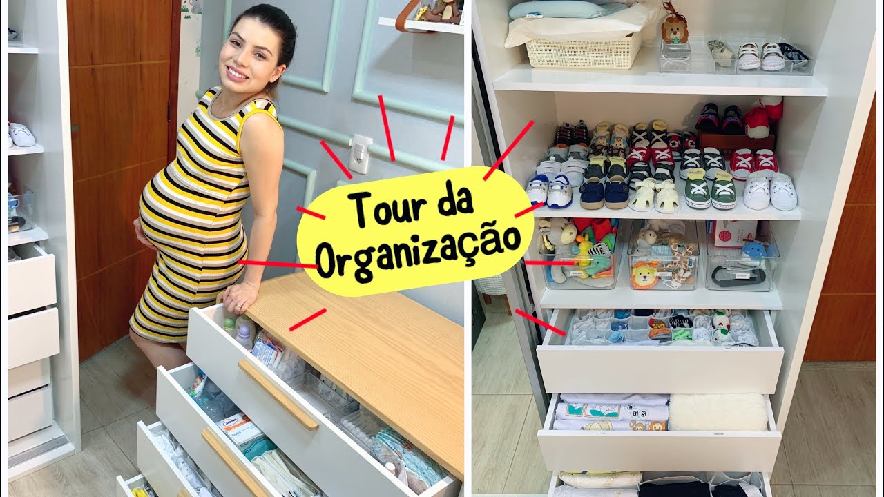 ORGANIZAÇÃO QUARTO DE BEBÊ + TOUR CÔMODA E GUARDA ROUPA | PALOMA SOARES