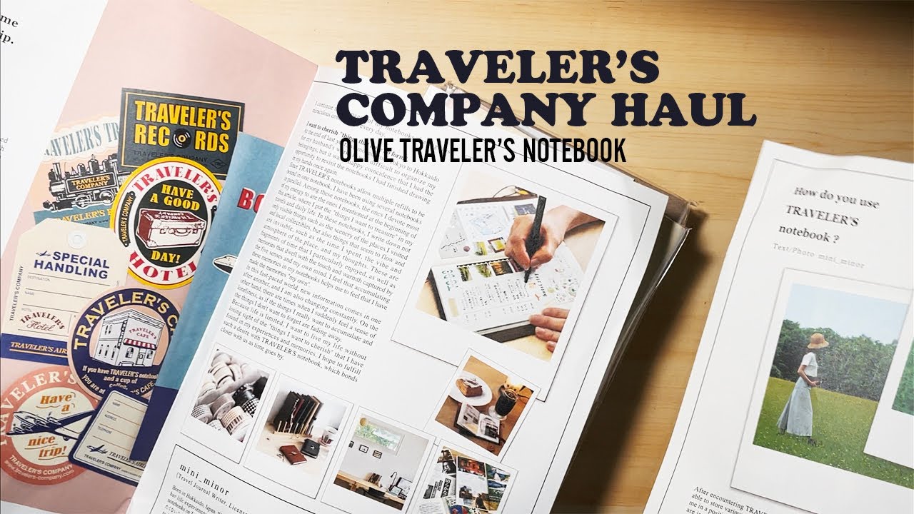 The New Olive Traveler&rsquo;s Notebook, Sticker Release Paper & Accordion Fold Paper