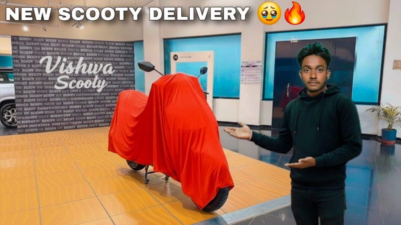 Finally taking delivery of my new scooty 