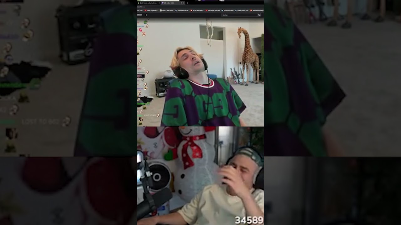 Papaplatte erwischt Xqc wie er seinen stream schaut #shorts