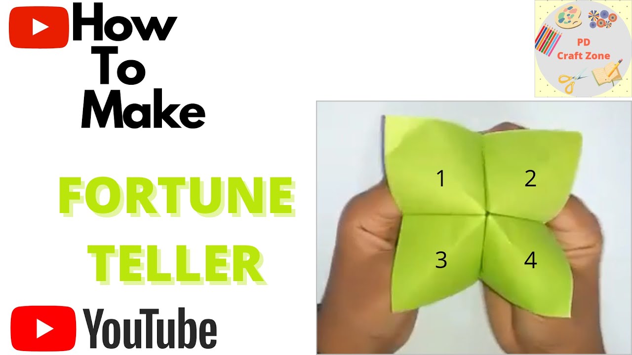 How to make FORTUNE TELLER by paper || at home || YouTube