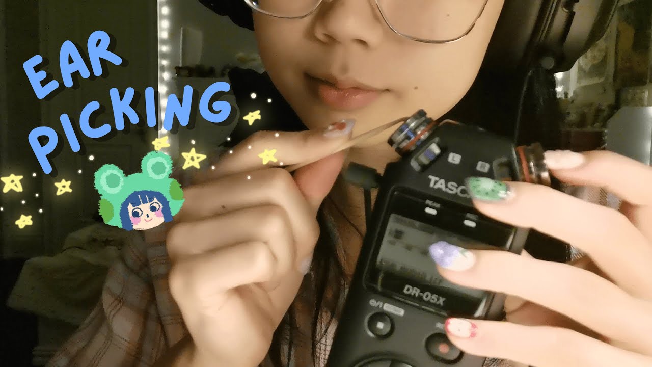 fast and aggressive asmr | rough ear picking on the tascam (nail, wood, plastic flosser pick, etc.)