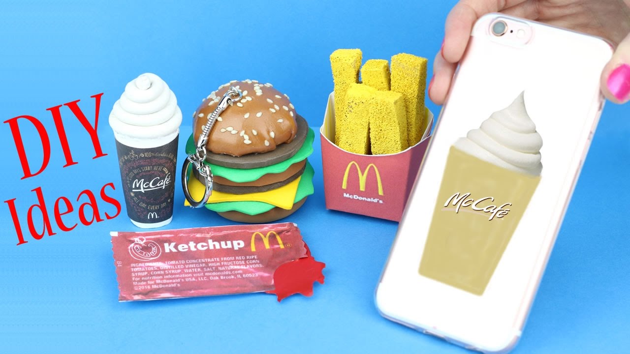 DIY School Supplies - 5 McDonald’s DIYs (Slime Phone Case, Mini Notebook, Pencil,   Pen & Eraser...)