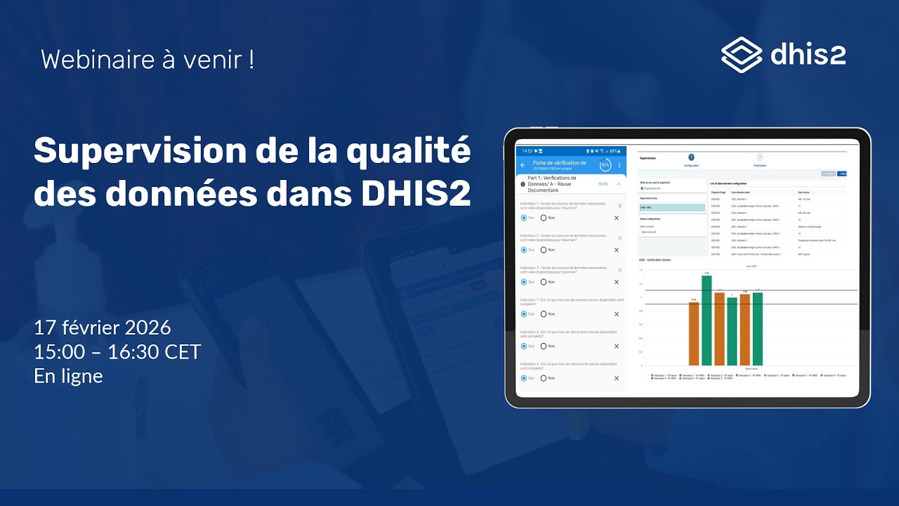 Webinaire - Supervision de la qualité des données dans DHIS2