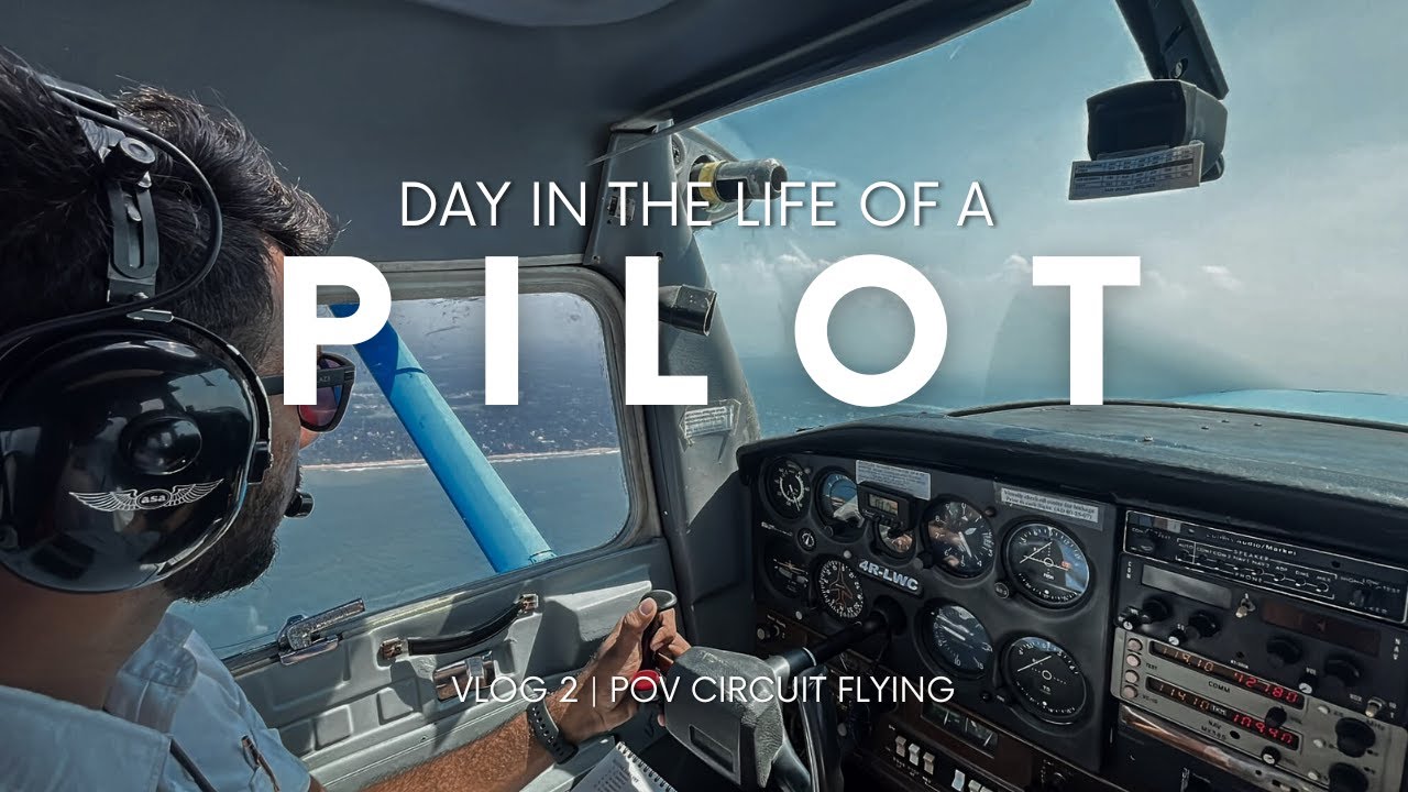 Day in the Life of a Student Pilot in Sri Lanka | POV Circuit Flying C152
