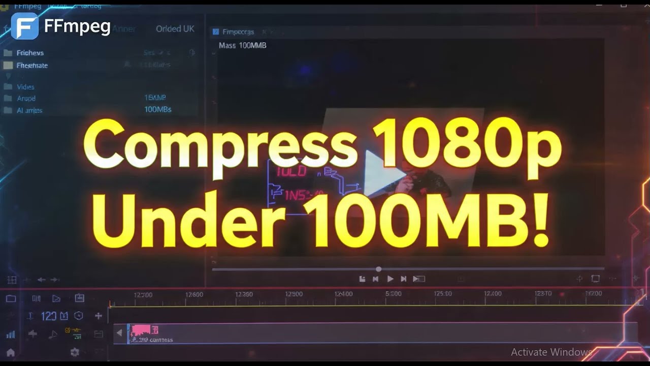 How to compress 1080p video under 100MB using FFmpeg without quality loss