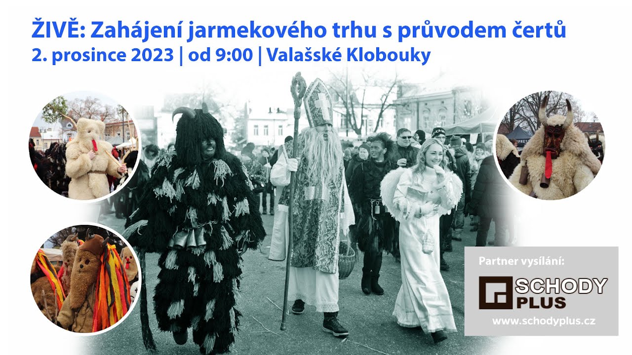 ŽIVĚ: Jarmek 2023 | Zahájení jarmekového trhu s průvodem čertů