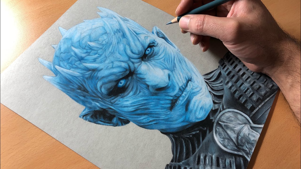 Drawing Night King - Game of Thrones - Time-lapse | Artology