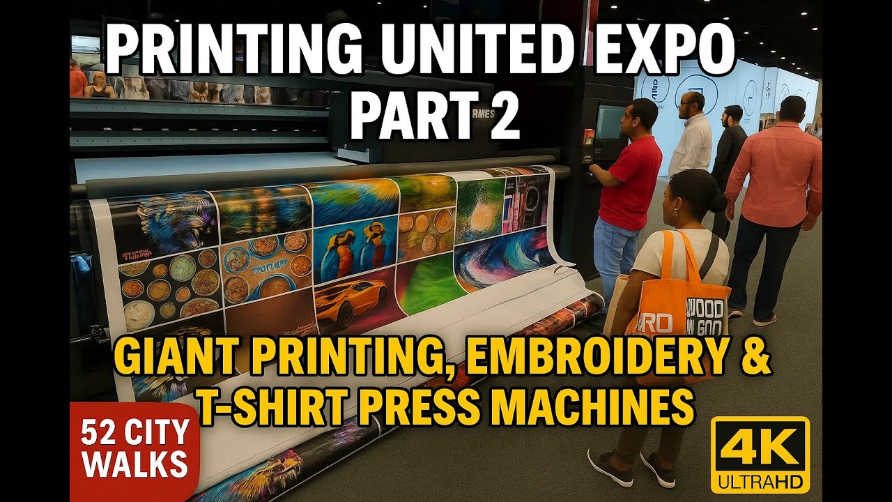 Printing United Expo Orlando 2025 Part 2 | Giant Printing, Embroidery & T-Shirt Press Machines (4K)