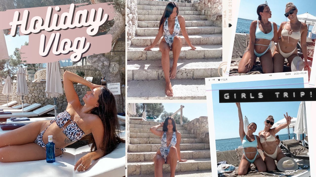 HOLIDAY VLOG! Beach Clubs, Airport Buys, What It's Like To Travel · ft. Georgia May | Emily Philpott
