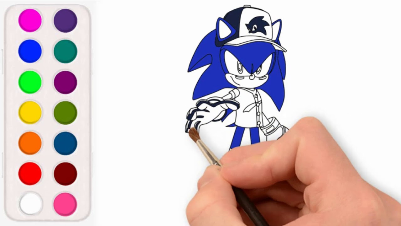 Drawing and Coloring Slugger Sonic in Sonic Generations