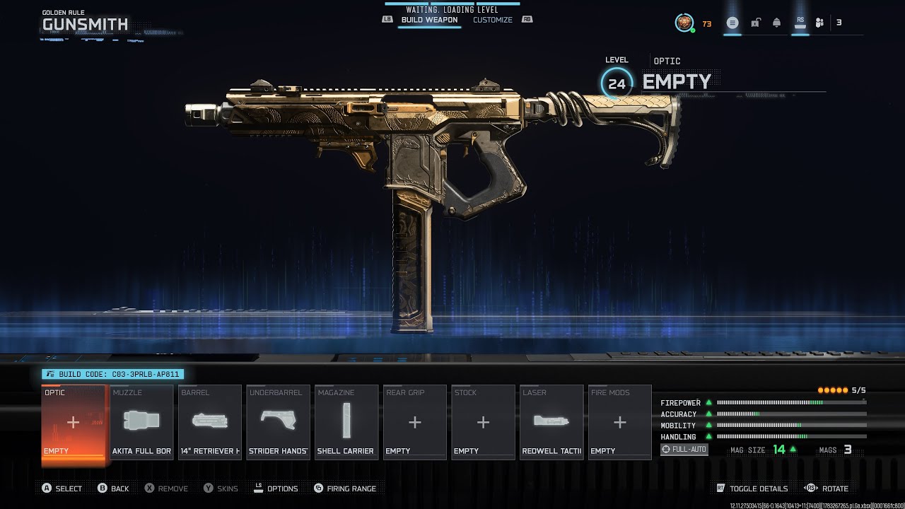 CoD BO7 Black Ops 7 & Warzone - Blueprint - Shotgun - Akita - Golden Rule - Weapon Inspect