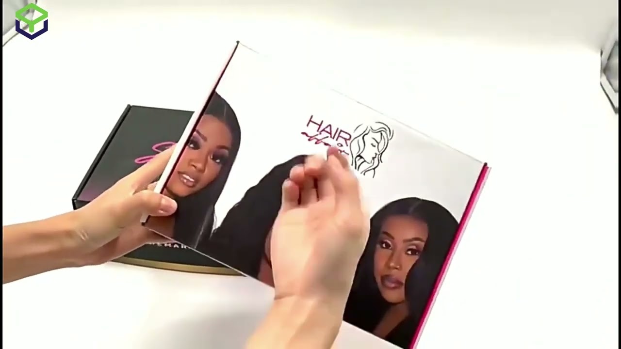 Custom Hair Extension Shipping Boxes #customboxes #hairpackaging