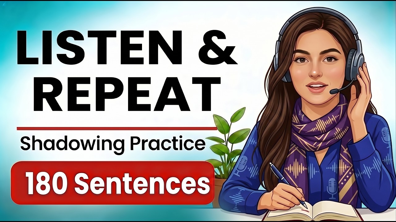 English Speaking Practice: 180 Most Common Daily Sentences for Beginners (A2-B1)