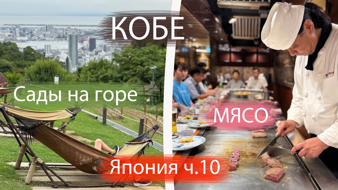 Кобе! Самое дорогое мясо Японии и сады Nunobiki с видом на Кобе 🌿🥩