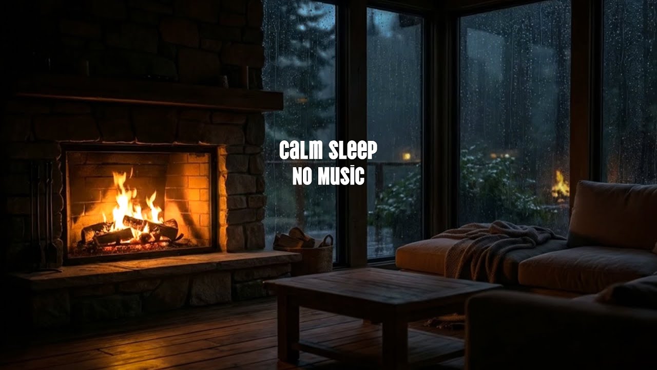 Deep Sleep ASMR – Rustic Fireplace | Cozy Wooden Cabin | No Music