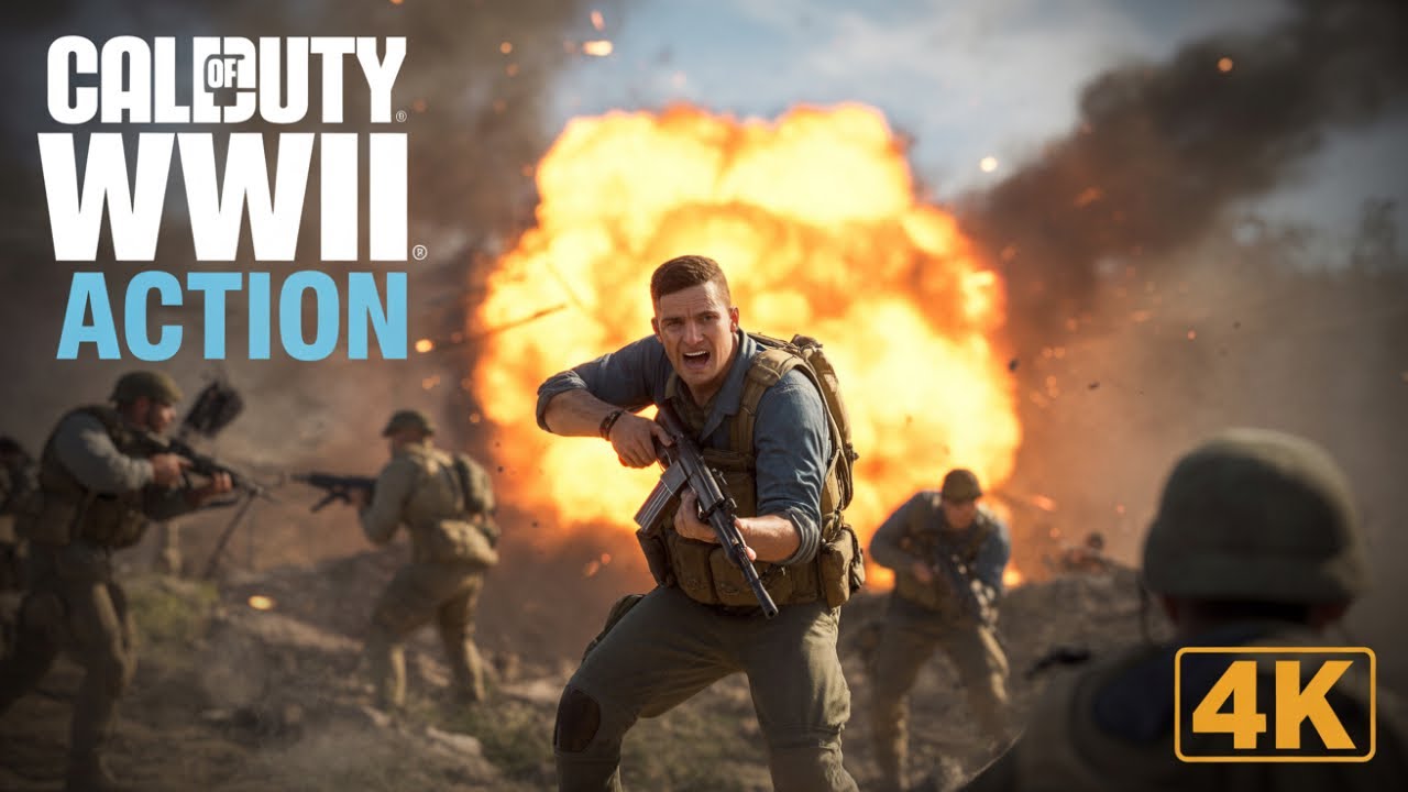 WW2 - American Army Stealth Mission - S.O.E. - Call of Duty WW2 | 2K ULTRA QHD |