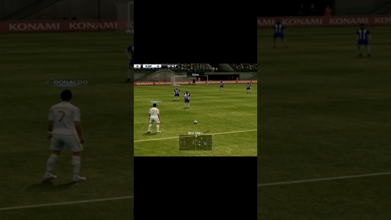 Top 5 best goals in Pes history 💀 #pes2013 #pes #football #powershots #edit #shorts #ronaldo