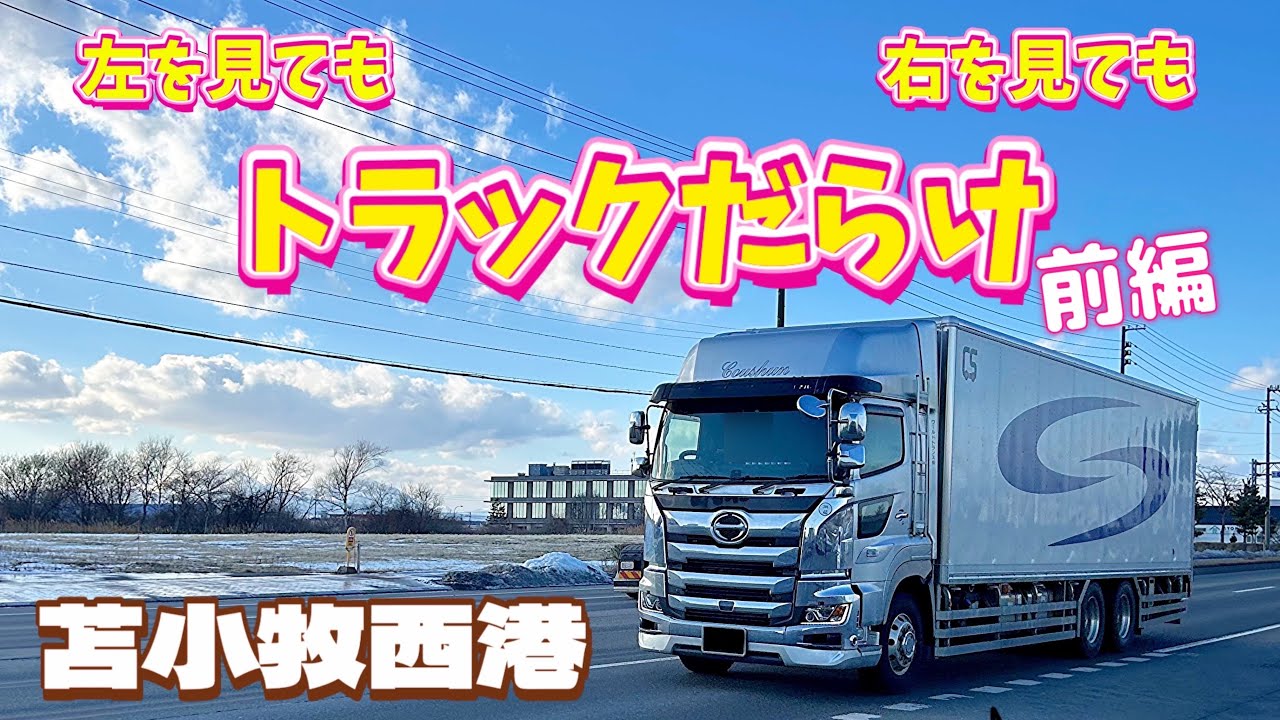 トラック動画🚚苫小牧西港はトラック天国（前編）／SCANIA／VOLVO／HINO／FUSO／UD／苫小牧西港フェリーターミナル