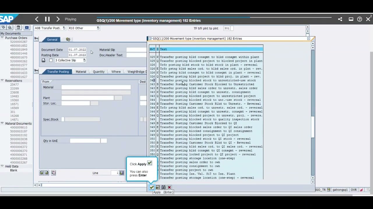 Scrap process MIGO_GR & MIGO_TR Transfer posting in SAP 