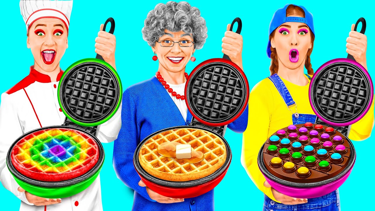 Reto De Cocina Yo vs Abuela | Batalla De Cocina Con Artilugios Secretos de Best Funny Challenges