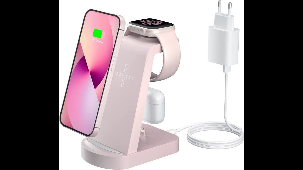 Caricatore Wireless INNISTO 3 In 1 Caricabatterie Wireless Induttivo Per Iphone 14 13 12 11 Pro Max