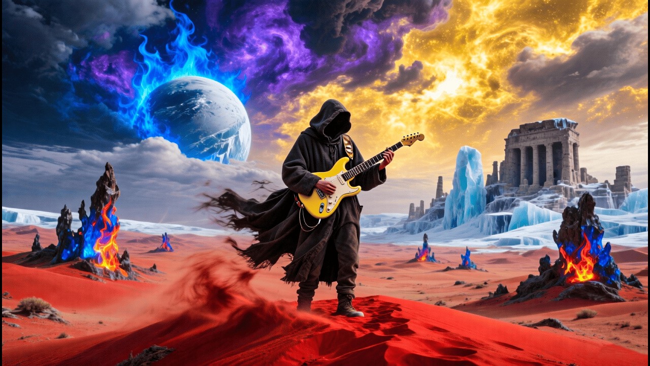 Psychedelic Blues Guitar for Night Driving