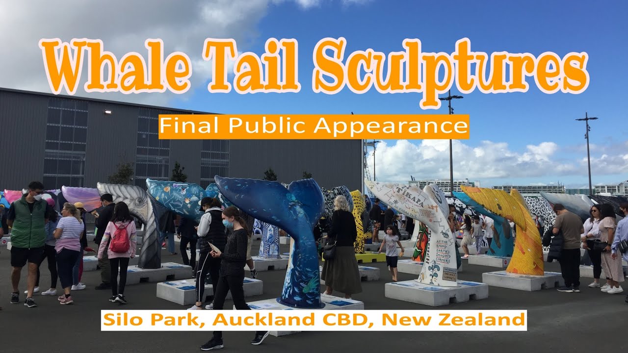 Whale Tail Sculptures Final Public Appearance | Silo Park, Auckland CBD, New Zealand
