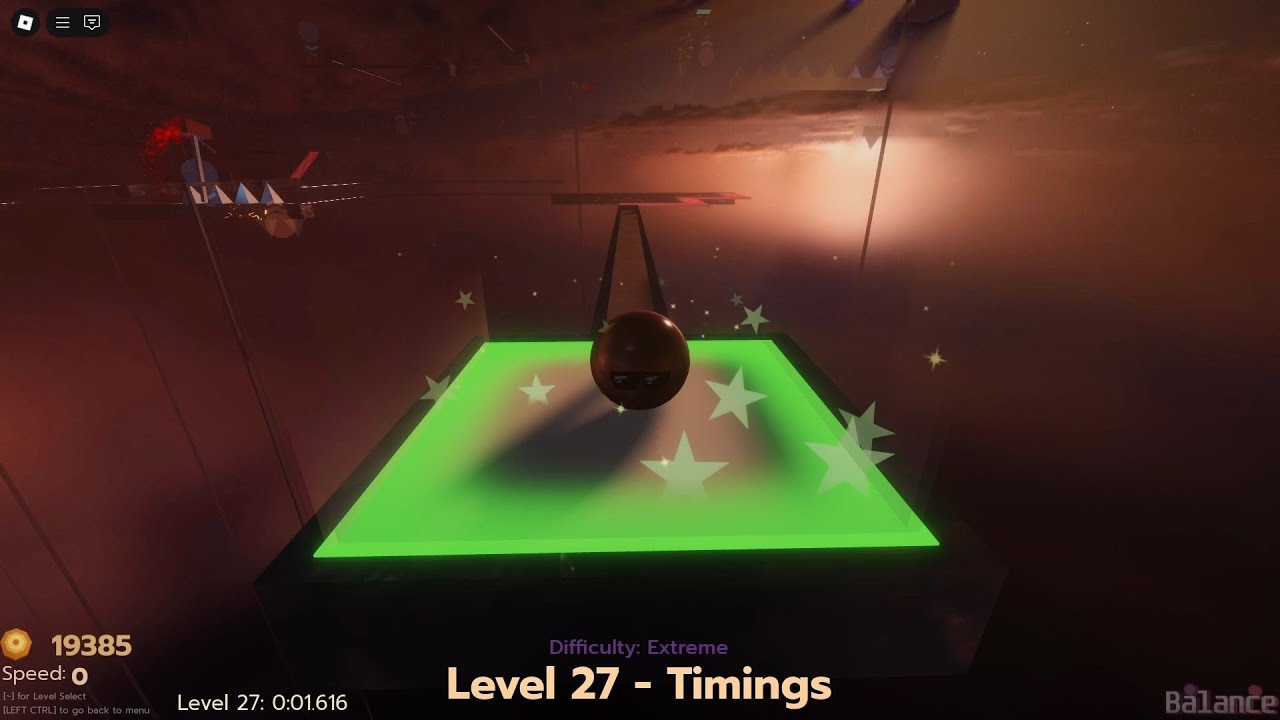 Roblox Balance Level 27 [Timings] full run
