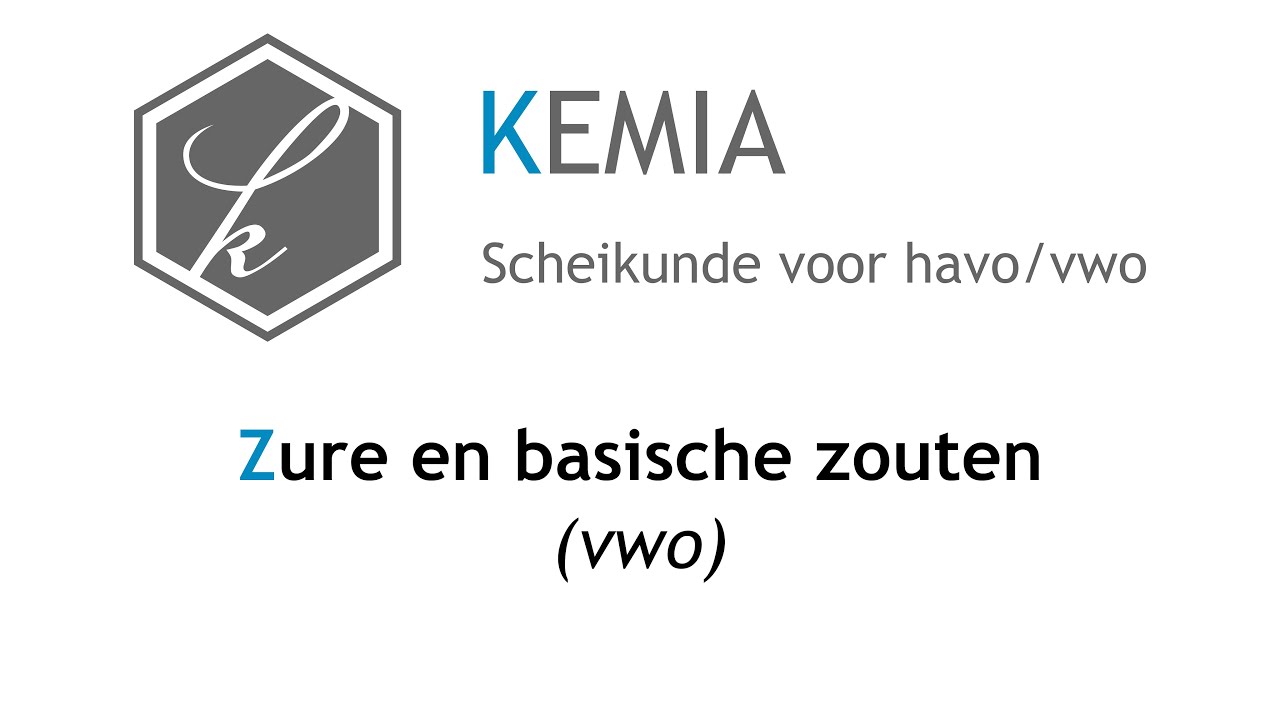 Zure en basische zouten (vwo)
