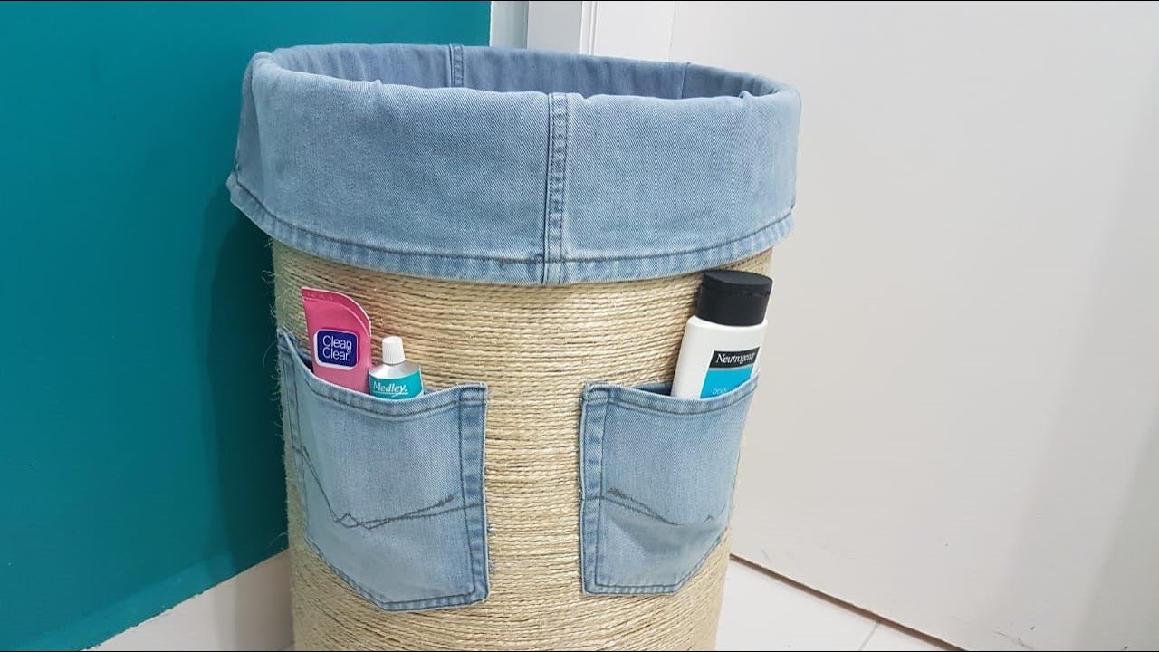 Como Fazer um Cesto Para Roupa Suja  | PAPELÃO
