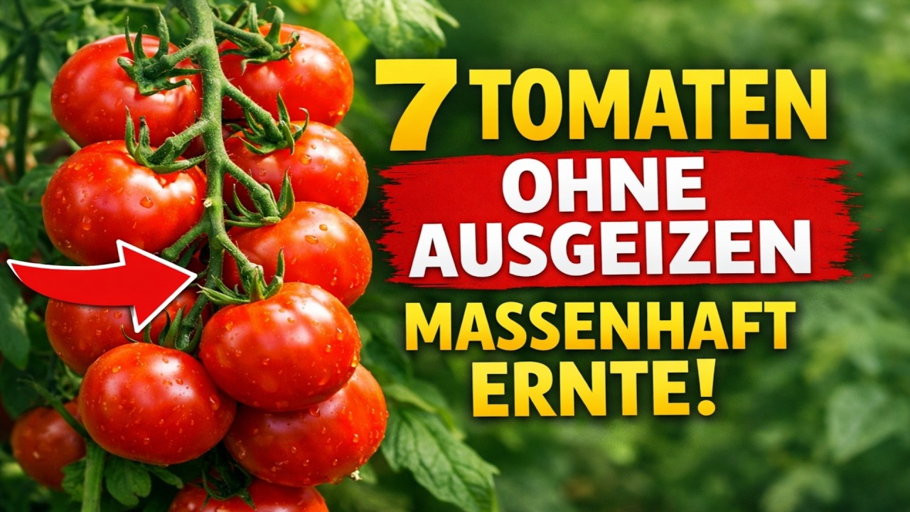 Gärtnern für Faule: 7 Tomaten, die OHNE Ausgeizen Eimerweise Ernte bringen!