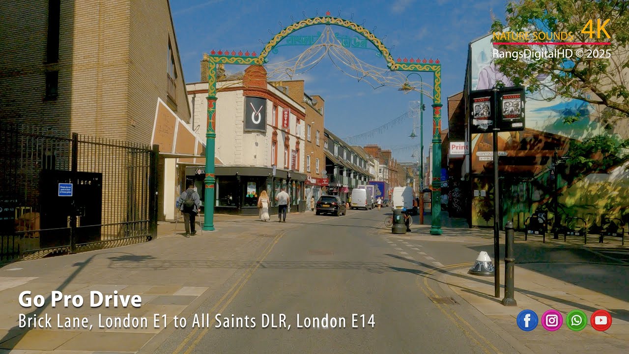 Brick Lane to All Saints via Bethnal Green Road GoPro Drive