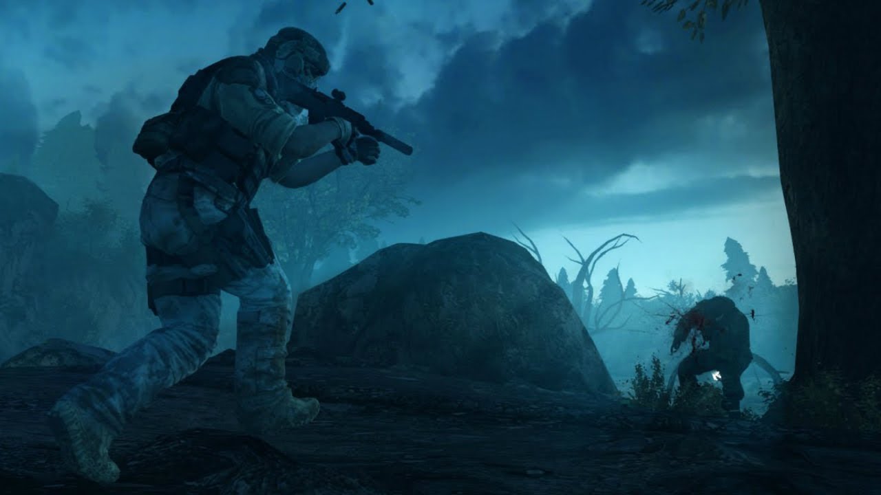 Very Beautiful Night Stealth Mission from Awesome Military Game Ghost Recon Future Soldier