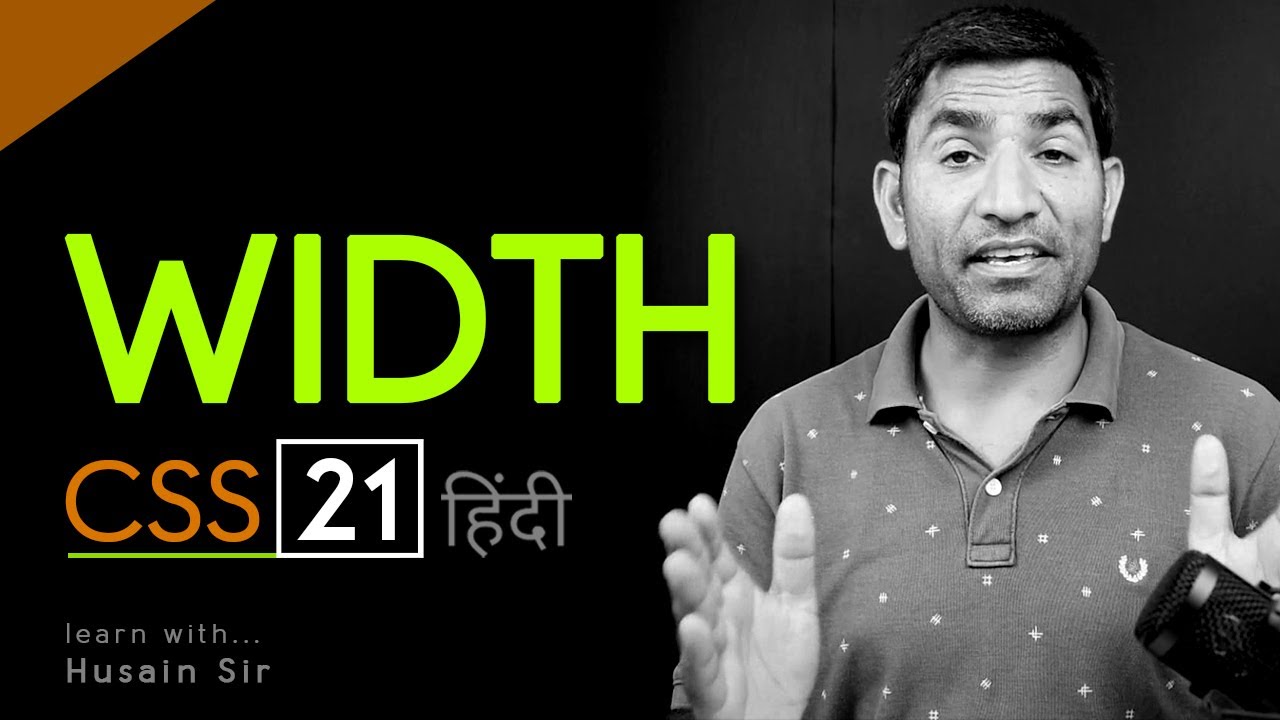 Width in CSS3 tutorial in hindi - urdu - Class - 21