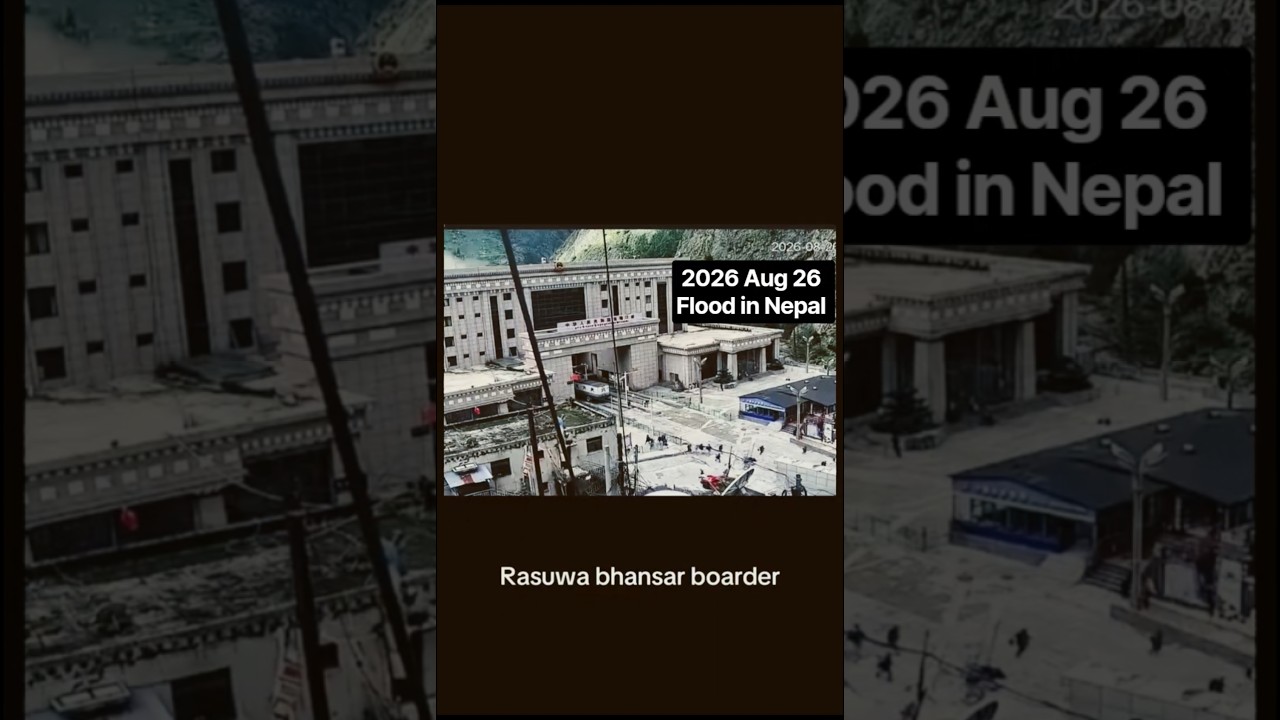 Massive Flood & Mudslide Hits Rasuwa, Nepal-China Border | Hundreds Missing 🚨#shorts #flood