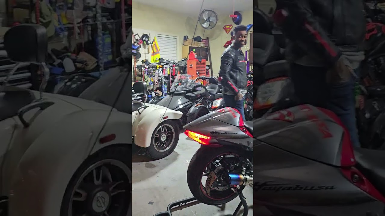 KO Lightning exhaust on 23 Hayabusa and Voodo exhaust on 24 ZX14