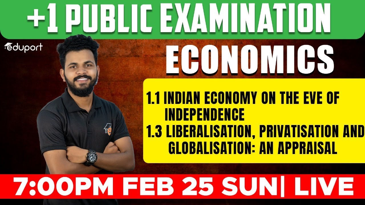 Plus One Public Exam | Economics - Chapters 1.1, 1.3 | Eduport Commerce & Humanities