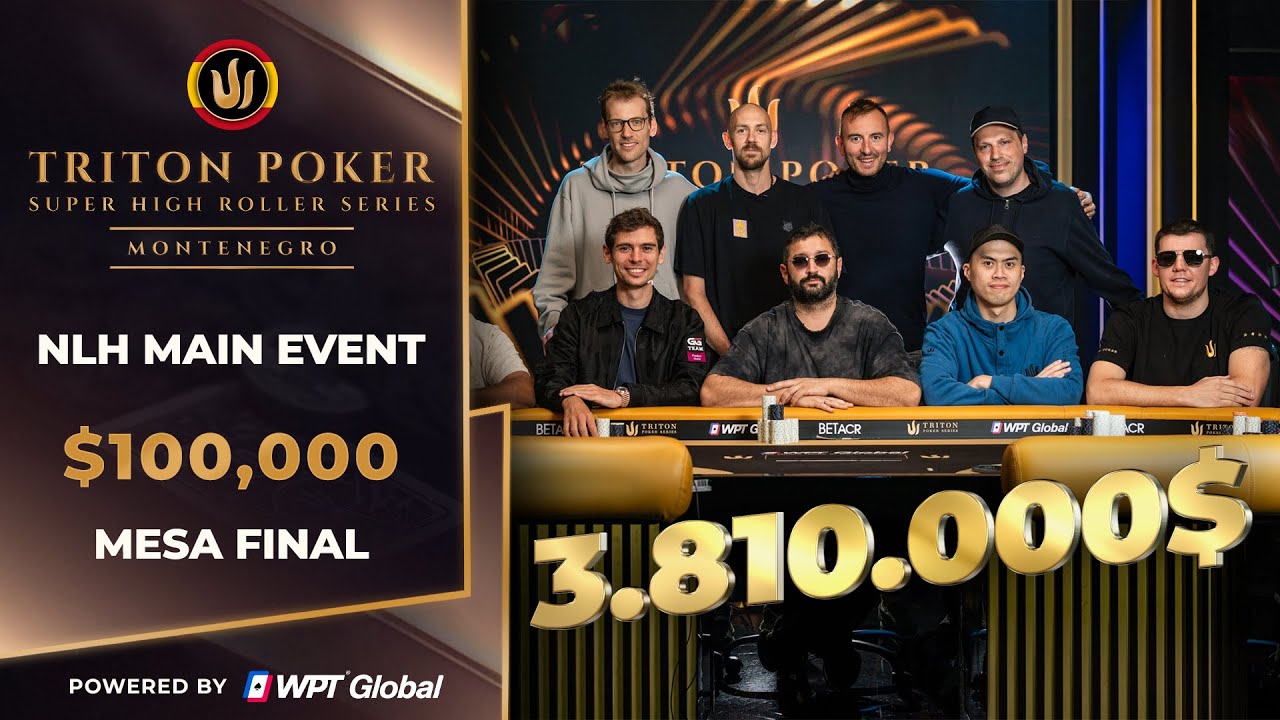 Mesa Final TRITON POKER SERIES - MAIN EVENT #10 100k$ - Montenegro 2025