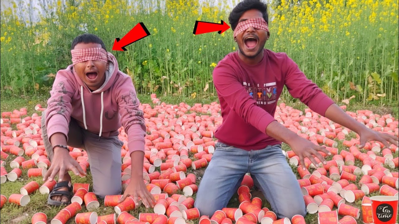 Close Your Eyes And Search 🤩l कौन सबसे ज्यादा  कप को इकट्ठा कर पाएगा ❓l Mr Zone 