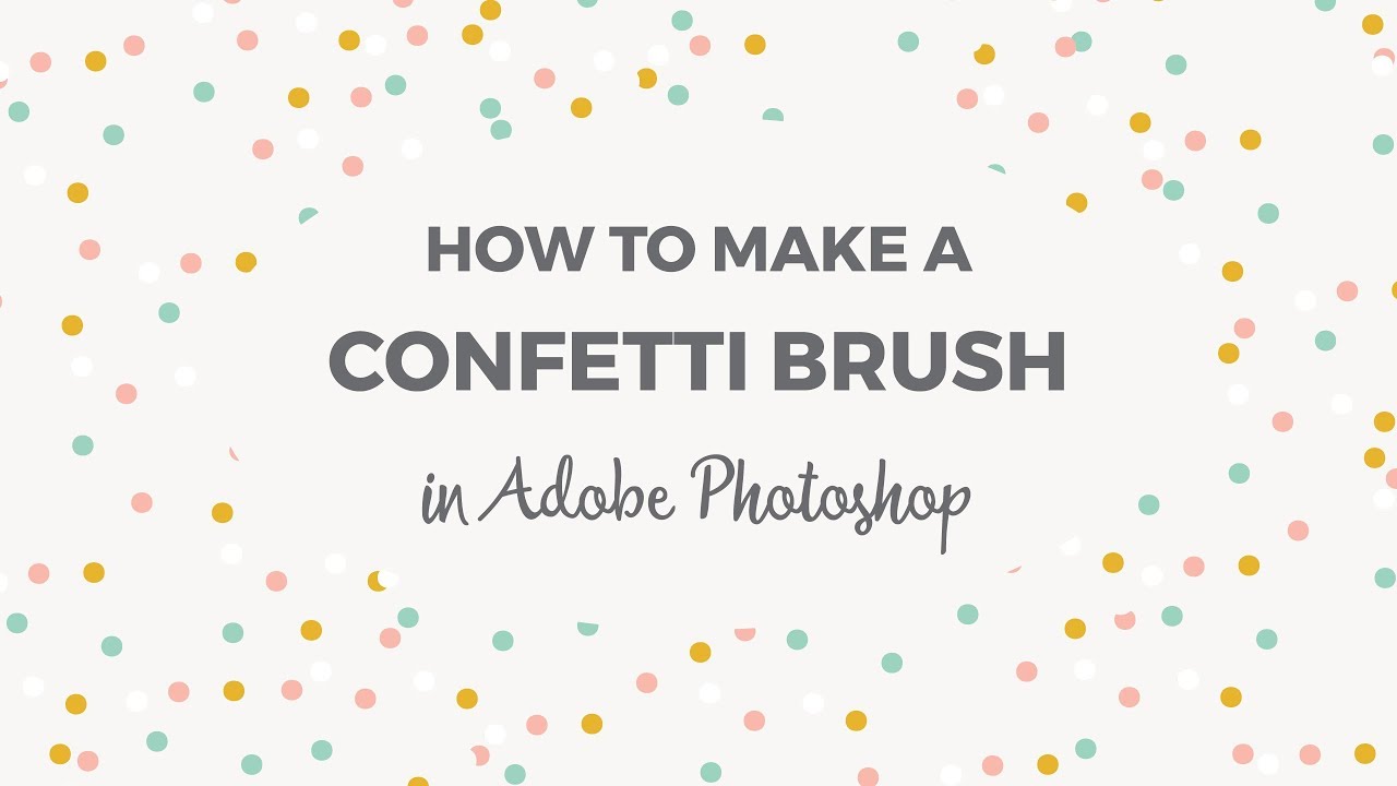 How to make a confetti brush in Photoshop