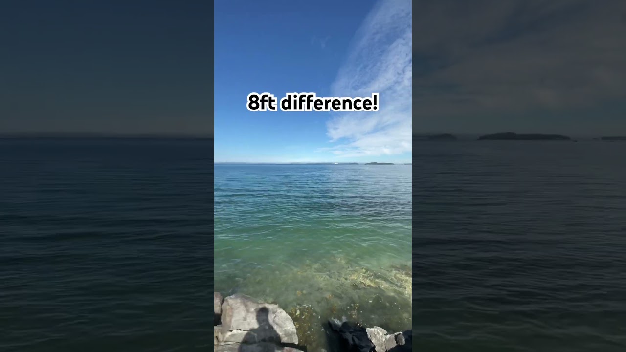 low V.S. High tide in Bar Harbor, Maine.
